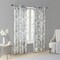 Madison Park Simone Floral Design Sheer Window Curtain Voile Privacy Drape for Bedroom, Livingroom, 50" x 95", White